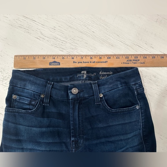 7 For All Mankind Dark Denim Straight Leg Jeans Sz 27 - Picture 8 of 8